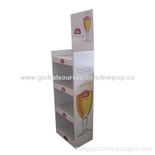 POP Cardboard Floor Display, Eco-friendly,Strong, Stable, Easy to Assembly,suitable for beverage